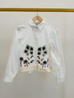 Chemise Blanche Broderies Florales 100% Coton – Image 2