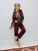 Blouse Col Perlé Imprimé Floral Intense - GOLD&SILVER – Image 2