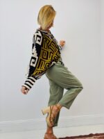 Blouse Imprimé Graphique & Col Lacé Bohème - GOLD&SILVER