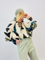 Blouse Imprimé Graphique & Col Lacé Bohème - GOLD&SILVER – Image 5