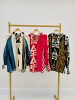 Blouse Imprimé Graphique & Col Lacé Bohème - GOLD&SILVER – Image 8