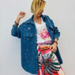 Veste En Jean À Détails Rivets Métalliques - GOLD&SILVER