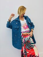 Veste En Jean À Détails Rivets Métalliques - GOLD&SILVER