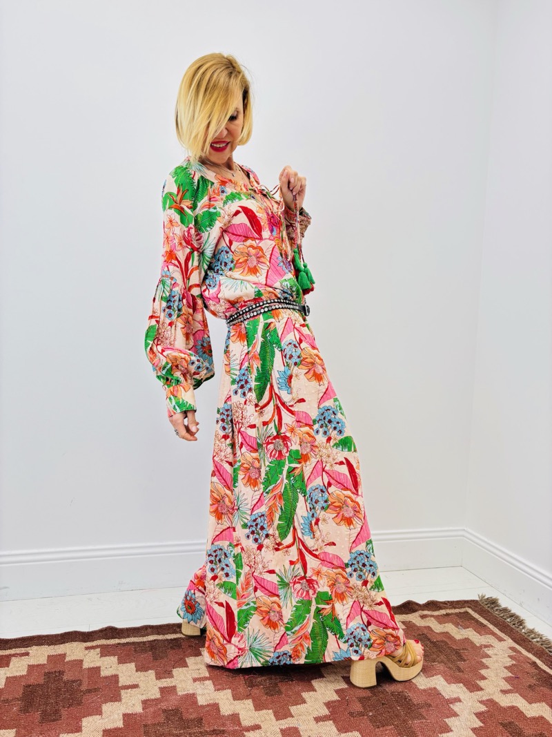 IMG_5202 Robe Longue Imprimé Floral Bohème - GOLD&SILVER – Image 1