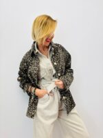 Veste Léopard Toile De Jean – Denim Sauvage & Tendance