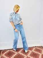 Jean Wide Leg Brodé Esprit Casual Bohème – Image 4