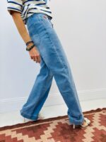 Jean Wide Leg Brodé Esprit Casual Bohème – Image 3