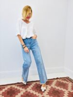 Jean Wide Leg Broderies Florales Esprit Bohème – Image 4