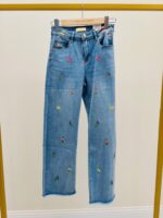 Jean Wide Leg Broderies Florales Esprit Bohème – Image 5