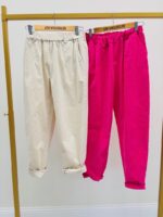 Pantalon Velours Coupe Relax Taille Élastiquée – Image 8