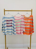 Pull Marinière À Grosses Rayures “Crème De La Crème” – Image 8