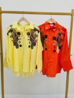 Chemise Perroquet Brodée En Coton – Image 5