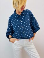 Chemise Oversize En Gaze De Coton À Motif Pois