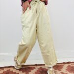 Pantalon Large En Coton Mélangé