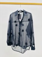 Chemise Transparente À Fleurs En Relief – Image 4