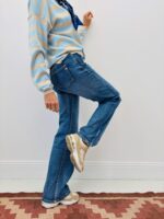 Jean Wide Leg Taille Haute Boutonnage Apparent – Image 2