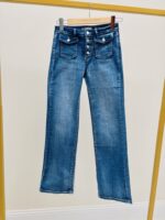 Jean Wide Leg Taille Haute Boutonnage Apparent – Image 5