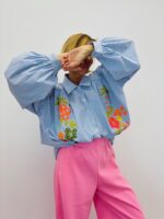 Chemise Brodée Oversize – Esprit Bohème Chic