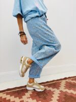 Pantalon Léopard En Toile Denim – Tendance & Confort Moderne – Image 2