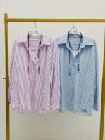 Chemise Rayée Avec Cordon 100% Coton – Image 2