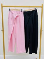 Pantalon À Pince Boutonnage Décalé Coupe Fluide Élégante – Image 2