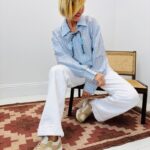 Chemise Rayée Avec Cordon 100% Coton