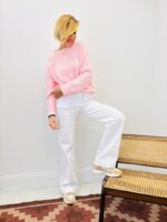 Pull En Maille Douce À Motifs Cœurs Brodés