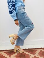 Jean Coupe Droite Brodé Fraises – Image 5