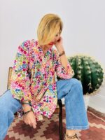 Chemise Fluide Imprimé Floral Multicolore  - Marque Palme – Image 5
