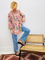 Chemise Fluide Imprimé Floral Multicolore  - Marque Palme