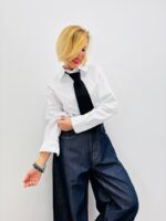 Chemise Blanche En Coton Avec Cravate Amovible – Image 6