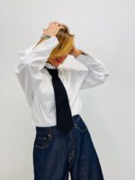 Chemise Blanche En Coton Avec Cravate Amovible – Image 5