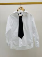 Chemise Blanche En Coton Avec Cravate Amovible – Image 2