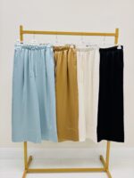 Pantalon Large Satiné En Viscose Élégance Fluide – Image 8