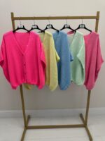 Gilet Maille Douce Col V Manches Courtes – Grande Taille – Image 3