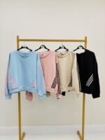 Sweat Esprit Sport Chic En Coton Détail Bandes Contrastées – Image 5