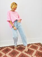 T-Shirt Cerise Brodé En Coton Esprit Casual Fraîcheur – Image 2