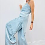 Tunique Satinée En Viscose Détail Dentelle Élégance Féminine