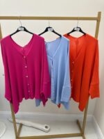 Pull Oversize Col V Dos Boutonné – Style Affirmé Grande Taille – Image 4