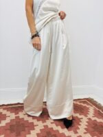 Pantalon Large Satiné En Viscose Élégance Fluide – Image 4