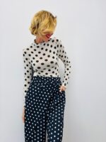 Top À Pois Col Montant En Viscose Esprit Rétro Chic