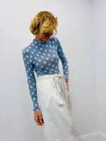 Top À Pois Col Montant En Viscose Esprit Rétro Chic – Image 3