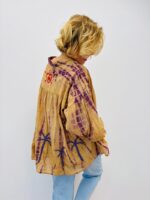 Blouse Tie & Dye En Coton Coupe Fluide