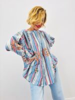 Blouse Rayée En Coton Brodée Esprit Bohème Chic – Image 5