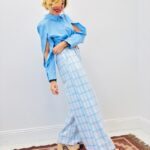 Pantalon Large À Carreaux - Marque Vogue