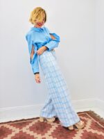 Pantalon Large À Carreaux - Marque Vogue