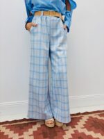 Pantalon Large À Carreaux - Marque Vogue – Image 4