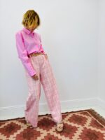 Pantalon Large À Carreaux - Marque Vogue – Image 7