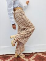 Pantalon Large À Carreaux - Marque Vogue – Image 6