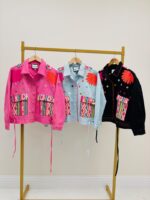 Veste Bohème Toile De Jean  – Broderies Colorées & Esprit Artisan – Image 2